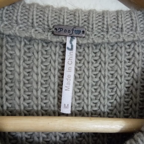 Poof Brown Waffle Knit Faux Fur Vest - Picture 4 of 8